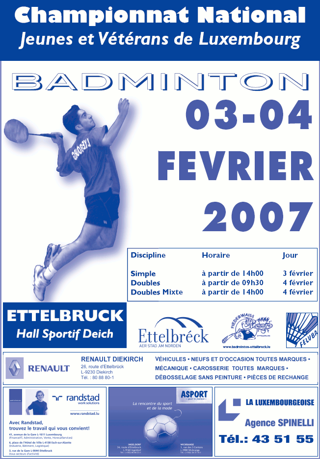 Invitation tournoi national jeunes et vétérans