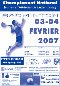 Tournoi national jeunes et vétérans